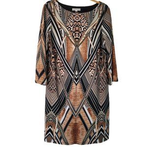 Sandra Darren mixed‎ print shift dress Size 12